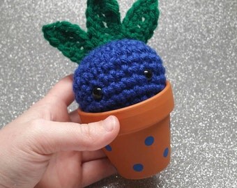 Oddish inspired Potted Plant, Oddish Plush, Pokemon Plush, Chibi Pokemon