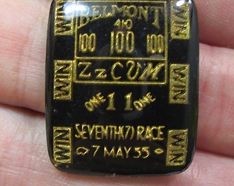Vintage 1955 Belmont Glass Cabochon.