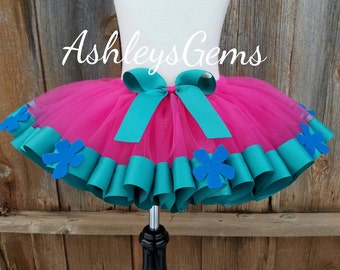 Trolls Tutu, Trolls Birthday Dress, Birthday Outfit, Trolls Skirt, Poppy Tutu, Trolls Birthday Party, Trolls Shirt, Trolls Birthday, Tolls