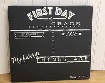 First Day of School Chalkboard - First Day of School Sign - Reusable Chalkboard - Back to School Picture - Back to School Sign -