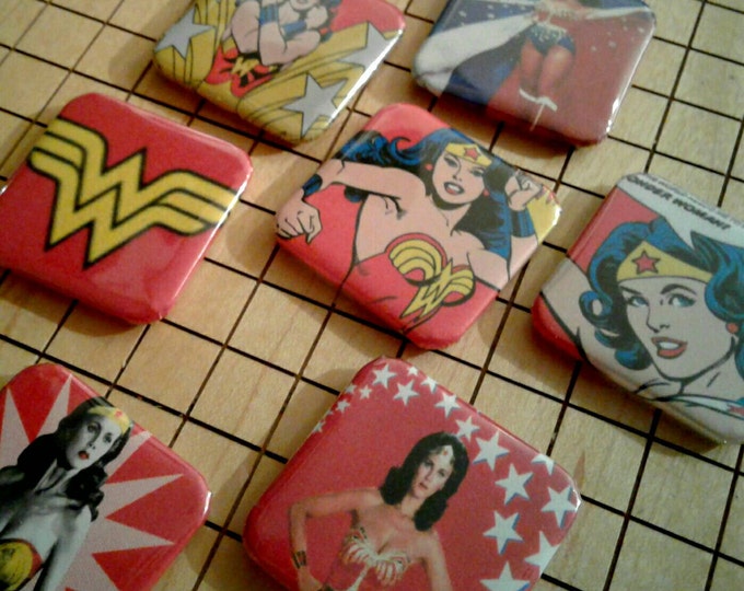 Cute Magnets, Wonder Woman, Magnets, DC Comics, Comic Book Art