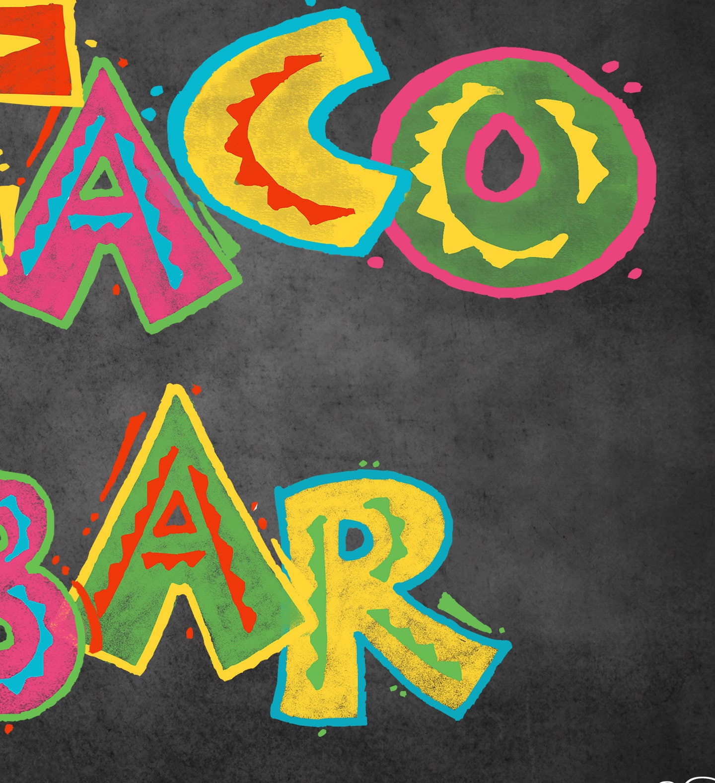 Printable Taco Bar Sign Fiesta Taco Buffet Sign Build your