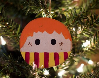 Ron Weasley wood slice Christmas ornament | hand painted ornament | Harry Potter ornament | Harry Potter Christmas ornament | handmade