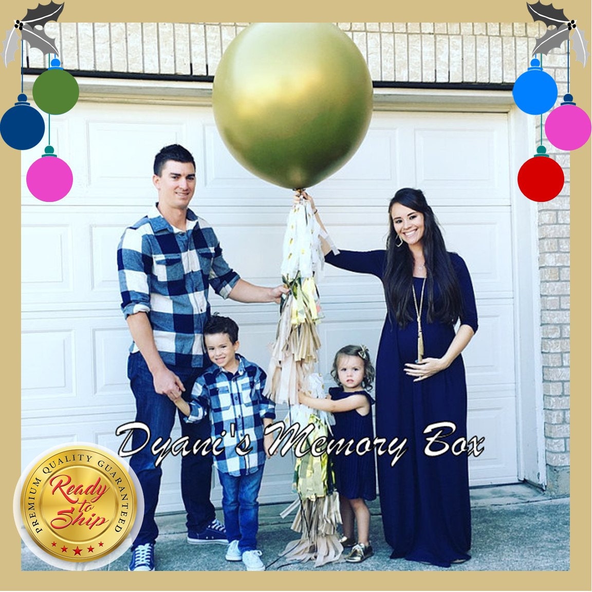 GOLD Baby Gender Reveal Balloon / 36 Confetti Reveal