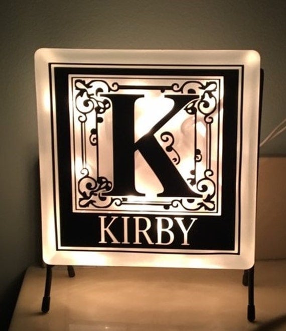 Monogrammed Glass Block Sticker Custom Glass Block Decal