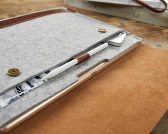 iPad Pro 12,9 case iPad Pro leather case iPad Felt case iPad leather sleeve iPad felt sleeve Tablet case iPad Smart keyboard Tablet leather