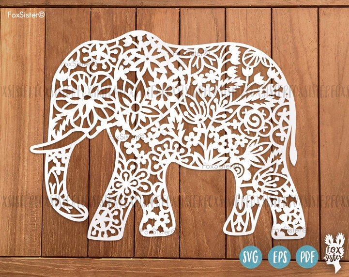 Download SVG / PDF Papercut Template | Elephant Svg | Animal Svg ...