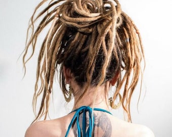 Human hair dreadlock extensions