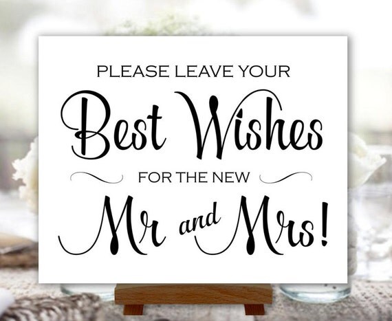 Best Wishes for NEW Mr and Mrs Printable by PrintablePixels