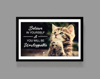 Selfie Cat A4 Poster Print Selfie Cat A4 Poster Print