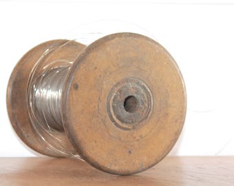 BIG Wooden Spool, Wooden Bobin, Thread Spool Holder, Wooden Home Decor, Industrial Decor, Industrial Office Decor, Metal Wire, Jewelry Wire