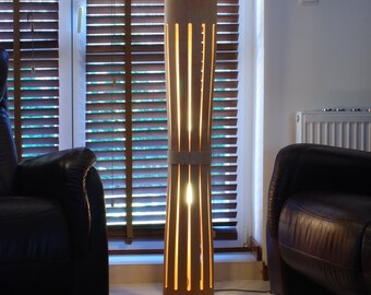 DISCOUNT -15% Included Floor lamp #5 from bent plywood with natural wood texture, birthday present, gift