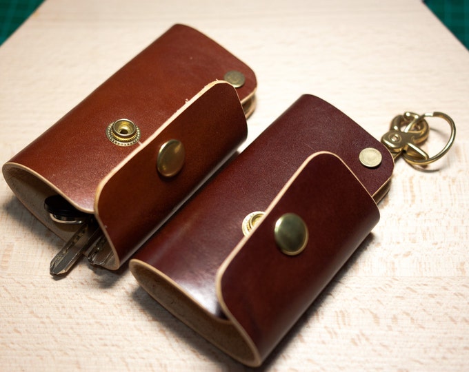 Vegtan Leather Key Holder/Leather Key Case/Long leather key case