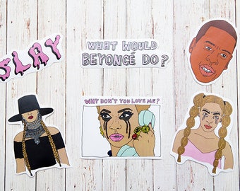 Beyonce Sticker Pack / Queen B Stickers / Gift Funny / Fan Art / Celebrity Stickers