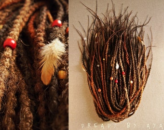 Tribal knotty synthetic dreads full set