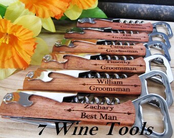 Father-of-the-Bride Gift, Bride's Gift to Dad, Wedding Day Gift, Groomsmen Gifts, Wine Bottle Opener, Custom Father of the Bride Gift Idea