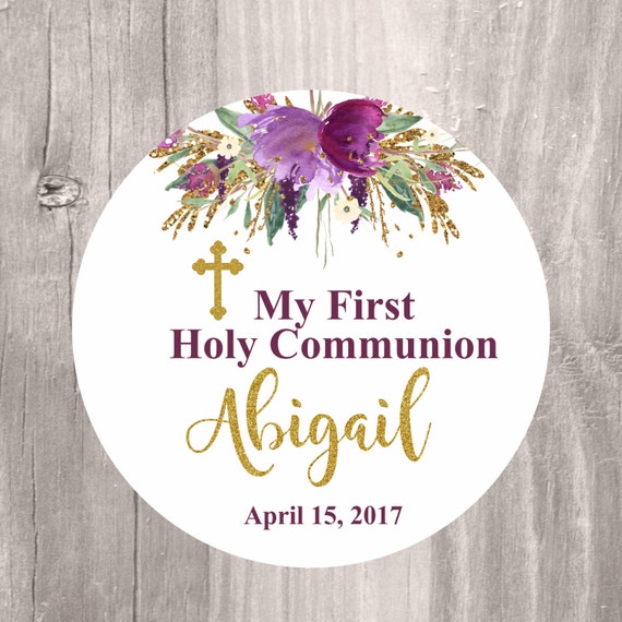 First Holy Communion Favor Tags Printable Communiom Tags