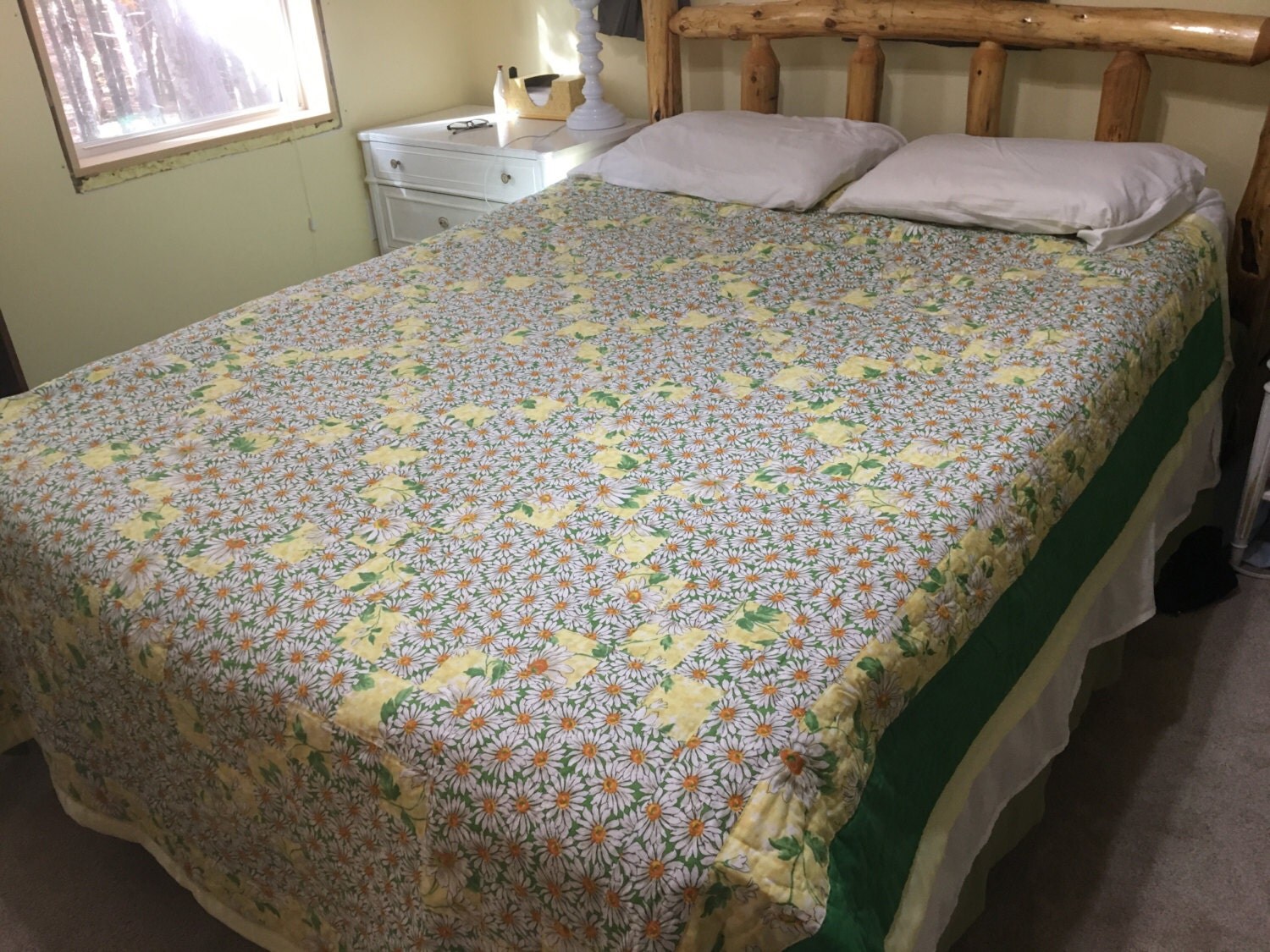 Queen size quilts homemade quilt hand quilted quilts green