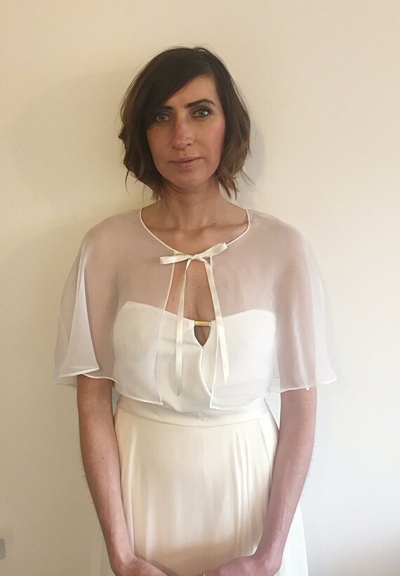 chiffon bridal cover up