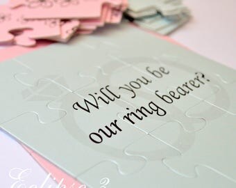 SALE Ring Bearer puzzle proposal Will you be our Ring bearer Gift Ask Ring bearer