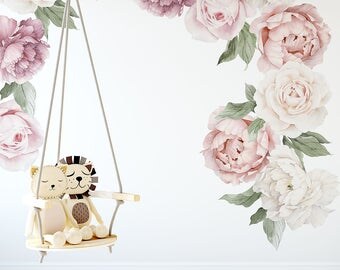 Peony & Rose Individual Wall Decals