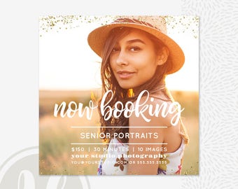 Senior Marketing Template - Senior Photography Marketing, Senior Marketing Board, Senior Mini Session Template, Instagram Marketing