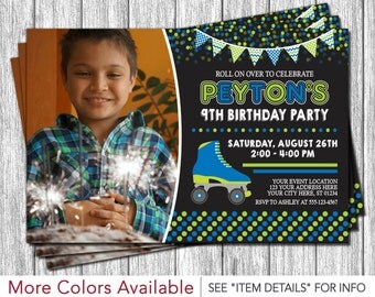 Roller Skating Invitation - Roller Skate Birthday Invitations - Roller Skating Party Invitations