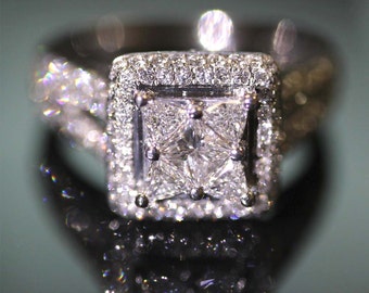 Authentic A Napadol 14k White Gold VS Diamond engagement solitaire ring 1.94ctw