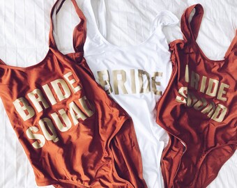 Bride Squad Swimsuit | Bride Squad Bathing Suit | Bride Squad Gift