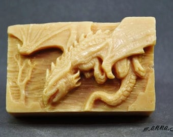 DRAGON SOAP MOLD silicone mould soap bar winter is coming plaster clay wax resin monster