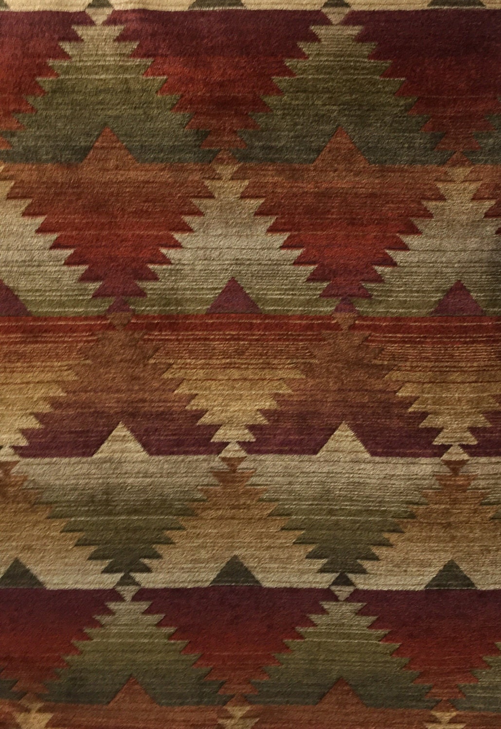 Aztec Tribal Chenille Upholstery Fabric by the Yard