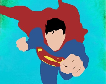 Minimal Heroes: Superman print