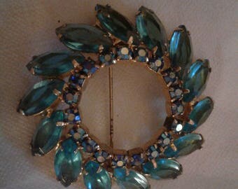 Vintage Light Blue Brooch