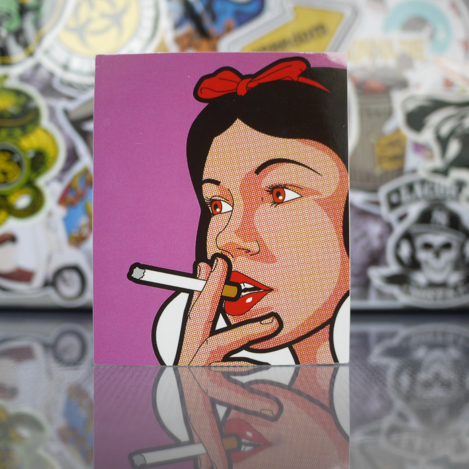 Smoking Snow White Cigarette Cartoon Girl Vinyl Skateboards