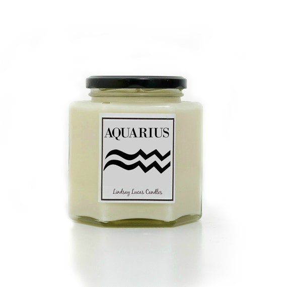 Aquarius Candle Aquarius Gift Gift For Aquarius Horoscope