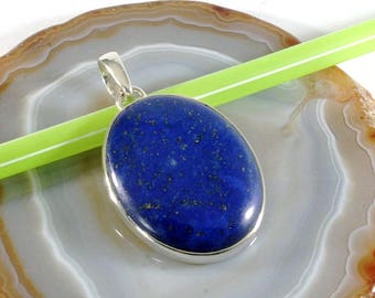 Lapis lazuli in 925 sterling silver pendant - 6332