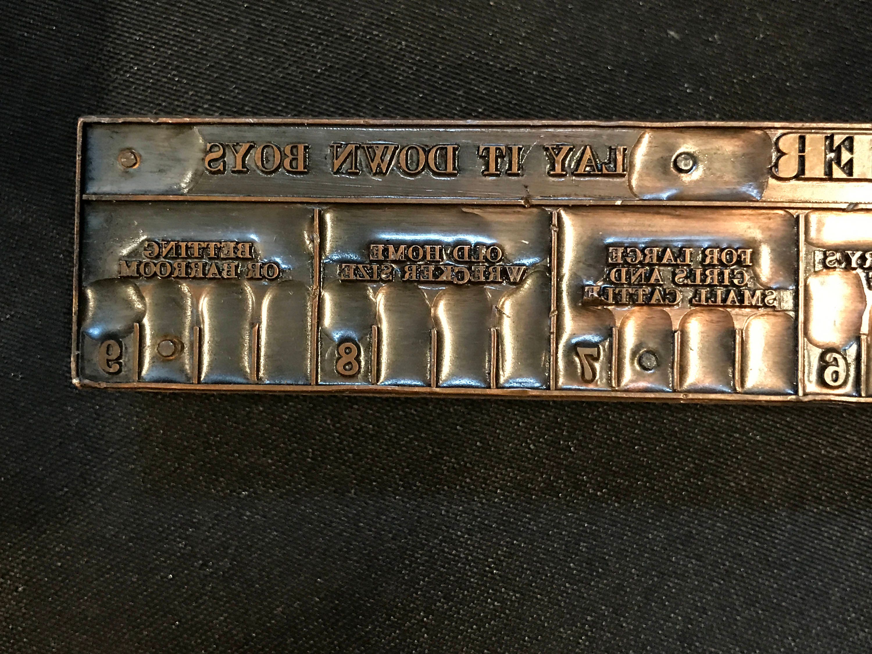 Peter Meter Ruler Stamp on Wood Block from FHAntiques on Etsy Studio