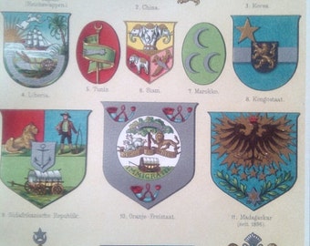 Chromolithograph "Coat of arms IV."