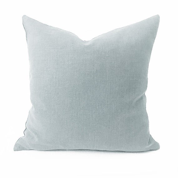 Plain Linen Cushion Light Grey BlueGrey Plain Cushion