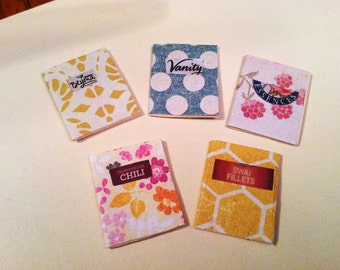 Dollhouse Miniature Cookbooks~Decorative Cookbook Miniatures~Miniature Books