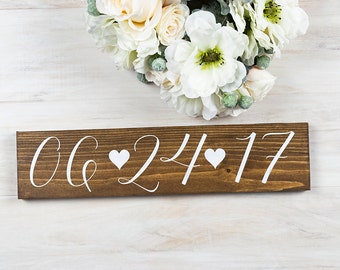 Wedding Date Sign- Save the Date Sign- Wedding Photo Prop Sign- Engagement Photo Sign- Bridal Shower Gift- Bridal Shower Decor
