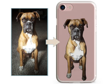 Custom Personalized illustrated Dog iPhone Case, Hand Drawn iPhone Cover, Image illustration, iPhone 7 case, iPhone 7 plus case