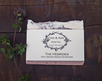 The Hebrides | Heather, Peat Smoked Barley & a Touch of Smoke | Vegan Cold Process Soap