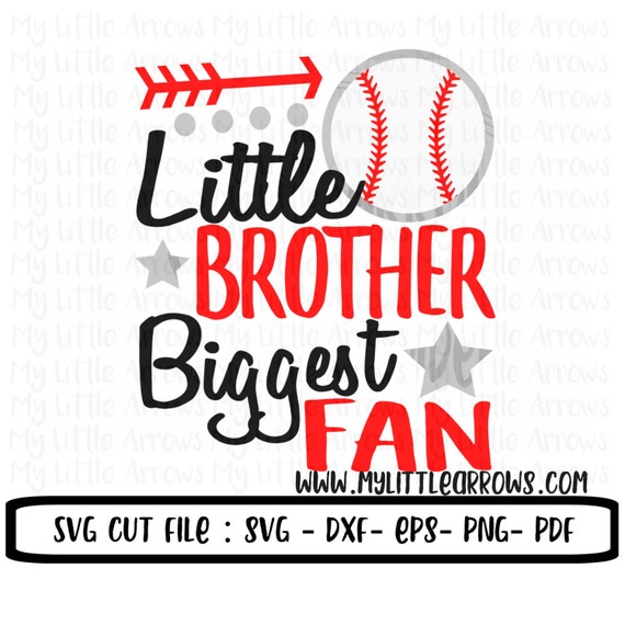 Download Little brother biggest fan svg baseball little brother svg