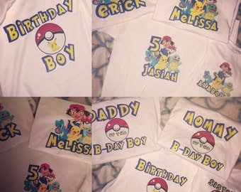 Pokemon Birthday Shirt