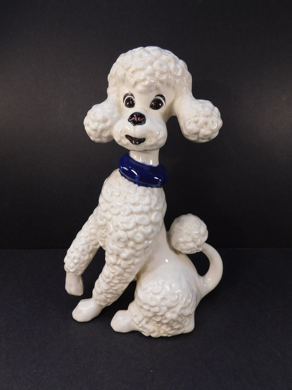 nayothecorgi standing poodle ceramic statue