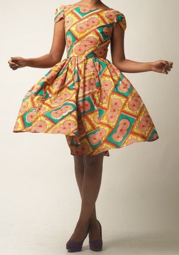 Colorful Print Cute African Dress