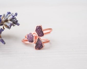 Ruby ring - Rough Ruby ring - Raw Ruby ring - Natural Ruby ring - Birthstone ring - Crystal ring - Real Ruby ring - Raw Stone ring