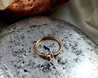 Rose Gold Nose Ring, Rose Gold Nose Hoop, Nose Ring With Ball End, Ball Nose Ring, Rose Gold Nose Stud, Rose Gold, Nose Ring