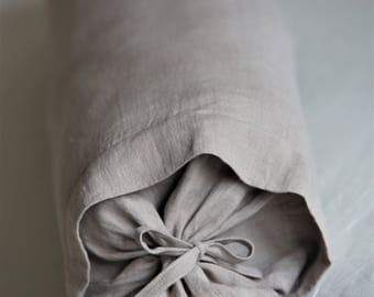 Linen bolster pillow cover. 11 colours bolster covers. Pure linen, softened with stonewashing candy pillow.